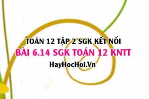 Bài 6.14 SGK Toán 12 tập 2 Kết nối tri thức